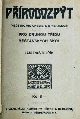 Pastejrik Prirodozpyt NeustrojnaChemiesMineralogii ProIITridu Mest Skol 1934 Stránka 00