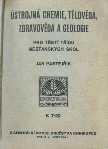Pastejrik UstrojnaChemieTelovedaZdravovedaGeologie 1936 Stránka 01