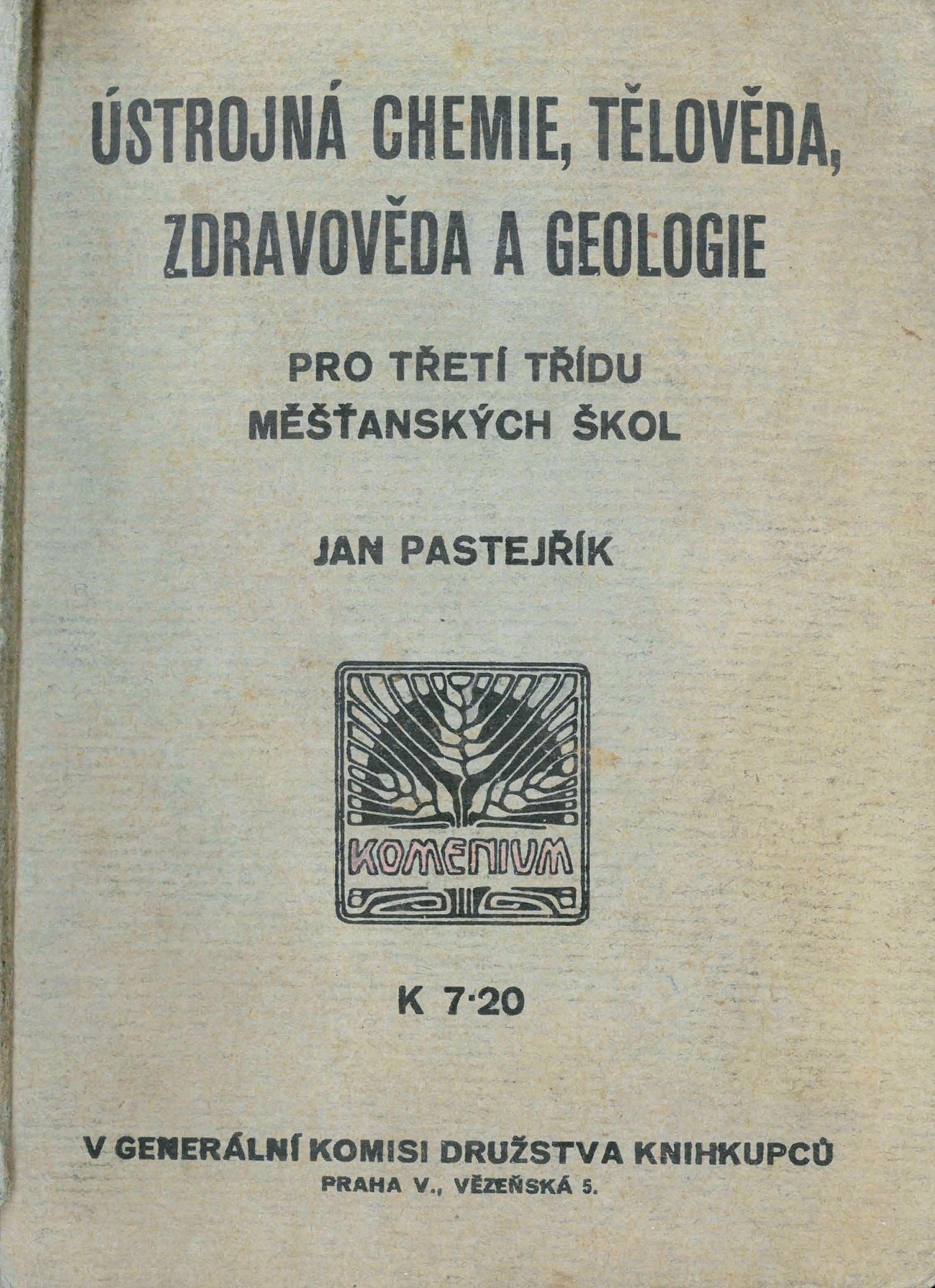 Pastejrik_UstrojnaChemieTelovedaZdravovedaGeologie_1936_Stránka_01